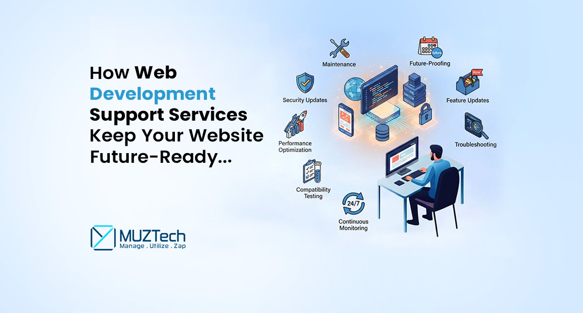 Web development support services by MUZTech.